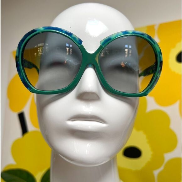 Rare True Vintage 1983 Oversized Teal Silhouette 585 Sunglasses main image 6
